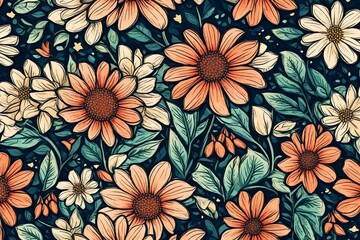 seamless pattern with flowers
flower wallpaper