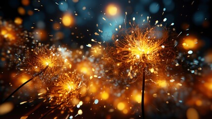 Below Shot Wonderful Vivid Fireworks Exploding ,Bright Background, Background Hd