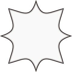 二重線パンク吹き出しフレーム