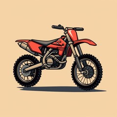 Fototapeta na wymiar Trail bike icon illustration, AI generated Image