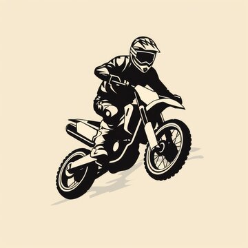 Trail bike icon illustration, AI generated Image