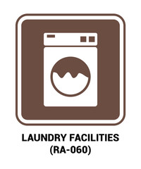 laundry facilities vector sign, Motorist Services and Recreation Signs