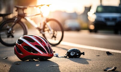 bicycles accident on the road