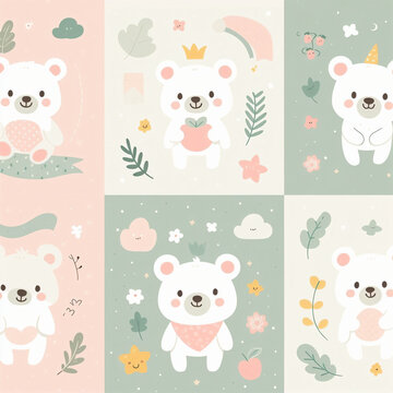 seamless pattern with bears