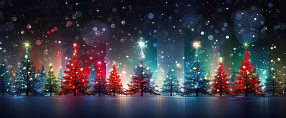 Christmas tree on a background with copy space.