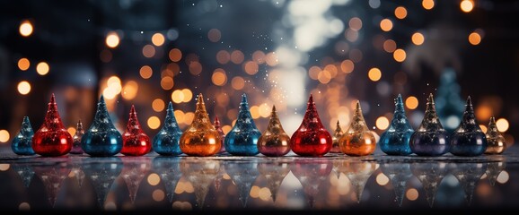 Christmas tree on a background with copy space.