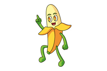 Cute Banana Cartoon Character Design