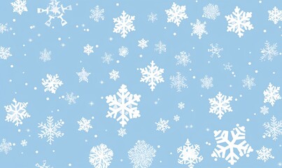 Snowflakes on while background