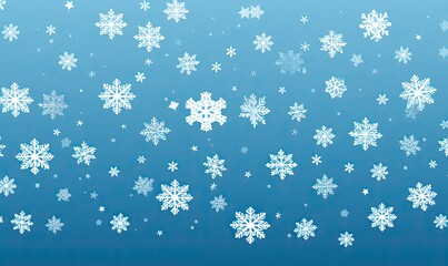 Snowflakes on blue background