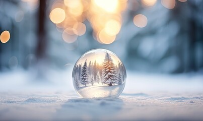 Fototapeta na wymiar Christmas ornaments ball with bokeh
