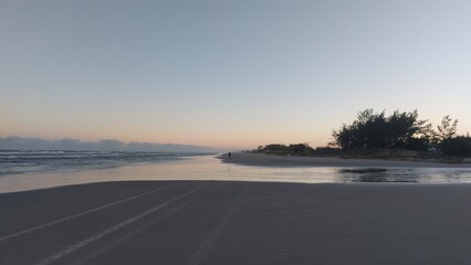 sunset on the beach