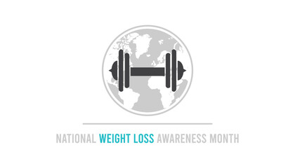 Vector illustration on the theme of National Weight Loss awareness month observed each year during January.banner, Holiday, poster, card and background design.