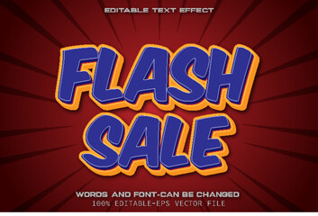 Flash Sale Editable Text Effect Cartoon Style