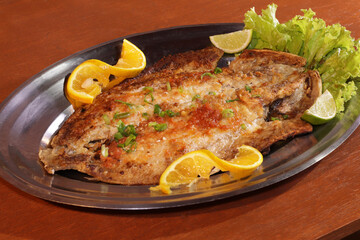 Peixe Aberto Frito Anchova