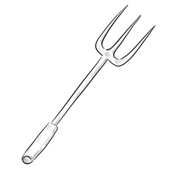 Pitchfork handdrawn illustration