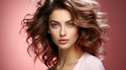 Fototapeta premium Photo Sweet Shiny Lady Wear White Bright ,Bright Background, Background Hd