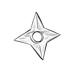 Shuriken handdrawn illustration