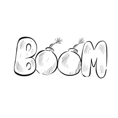 Boom bubbles icon handdrawn illustration