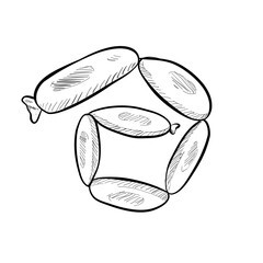 Sausage handdrawn illustration