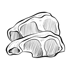 Meat handdrawn illustration