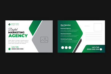 Corporate business postcard template design
