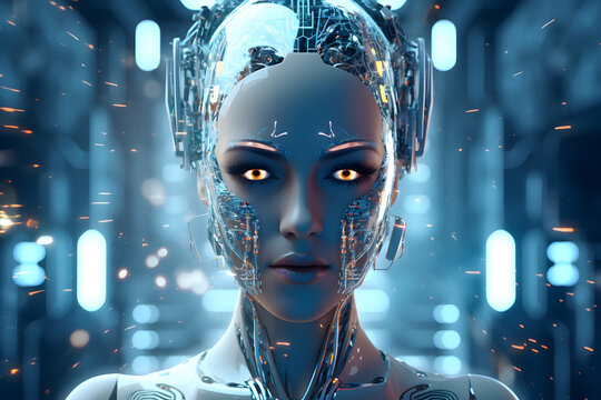 Futuristic artificial intelligence 4k image 