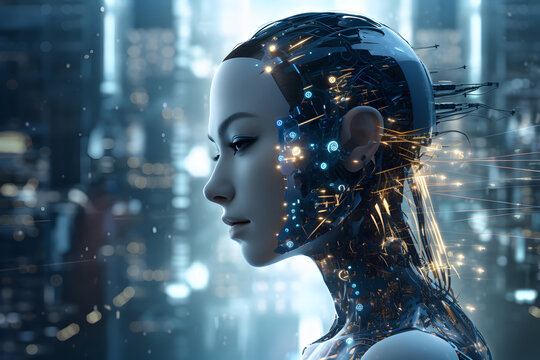 Futuristic artificial intelligence 4k image 