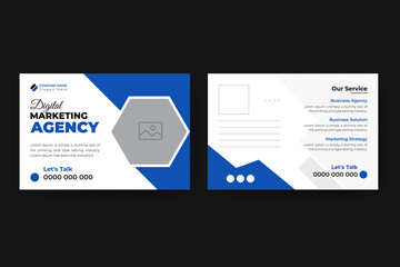 Corporate business postcard template design