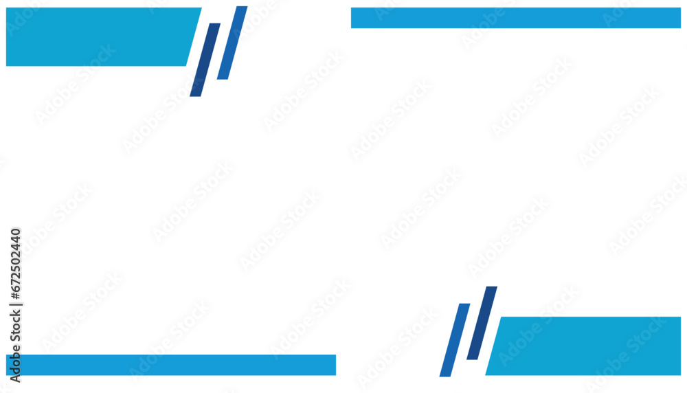 Poster blue geometric frame with place for your text. vector design element. blue and yellow background wit