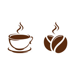 Obraz premium modern abstract vector logo design simple logo icon coffee coffee cup