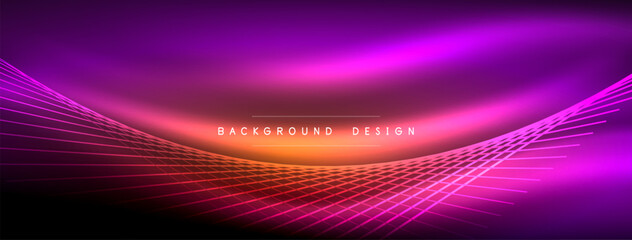 Neon light glowing line vectors: vibrant colors, sleek lines. Captivating design style inspired by neon signs. Electric energy for websites, ads, and more