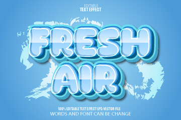 Fresh Air Editable Text Effect Cartoon Style