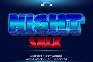 Night Sale Editable Text Effect Modern Style