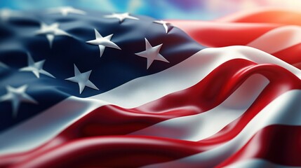 National united states america flag close up illustration