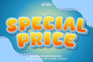Special Price Editable Text Effect Cartoon Style