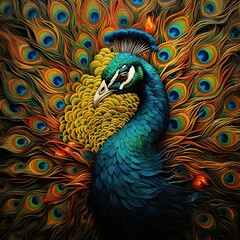 Fototapeta premium peacock feather background