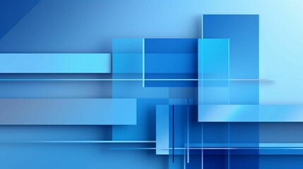 AI generated illustration of an abstract geometric blue background