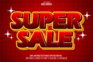 Super Sale Editable Text Effect Cartoon Style
