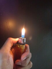 hand with lighter