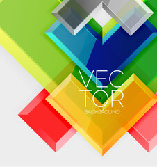 Arrow square geometric vector abstract background