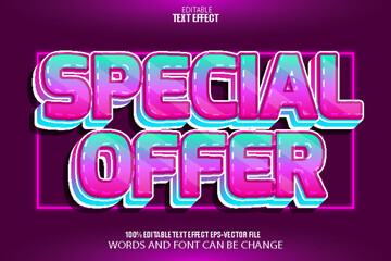 Special Offer Editable Text Effect Modern Style