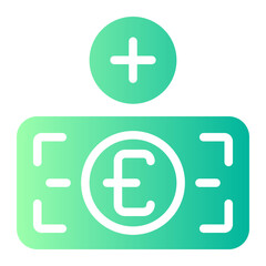 Obraz premium add gradient icon