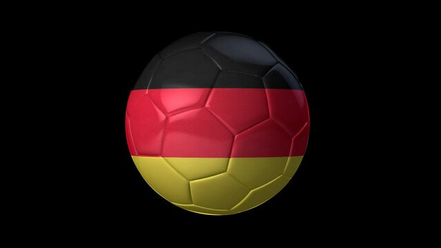 3D Animation Video of a Spinning Ball Icon with a Ball depicting Germany