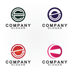 Fototapeta premium Letter E logo icon design template