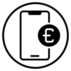 online payment glyph icon