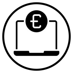 online payment glyph icon