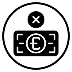 Fototapeta premium not accepted glyph icon