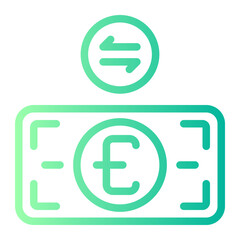 money transfer gradient icon