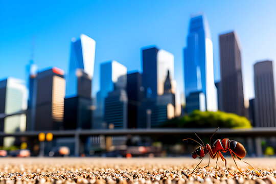 A resilient traveler navigating the urban maze