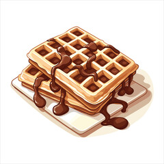 Delicious waffle illustration